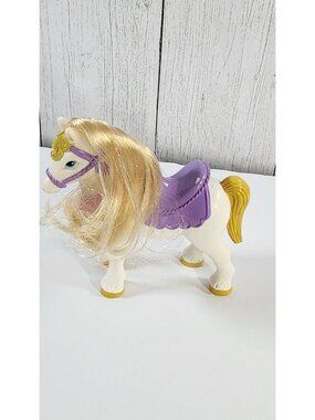 1995 FISHER PRICE ONCE UPON A DREAM STABLE HORSE BLONDE PURPLE TAIL DEFECTIVE!